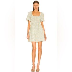 FAITHFUL THE BRAND Slyvie Mini Floral Puff Sleeve Dress